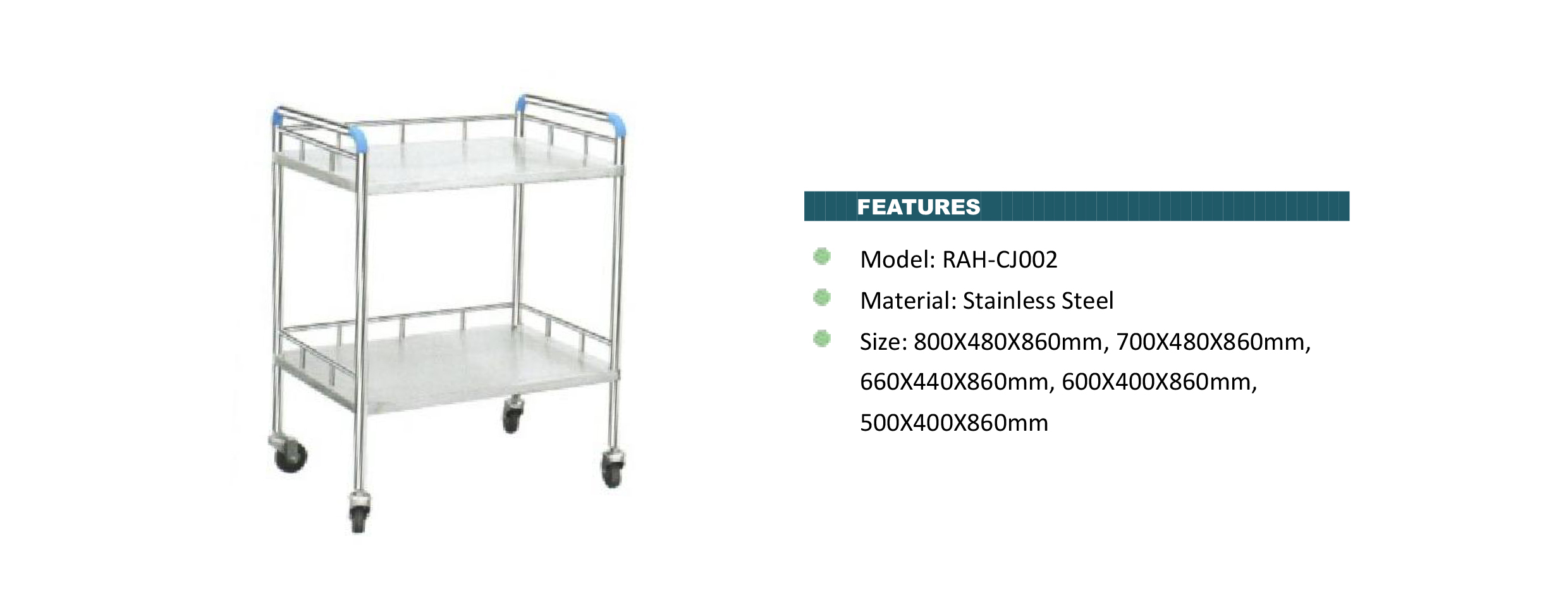 Raecho-Stainless Steel Instrument Trolley-1.jpg